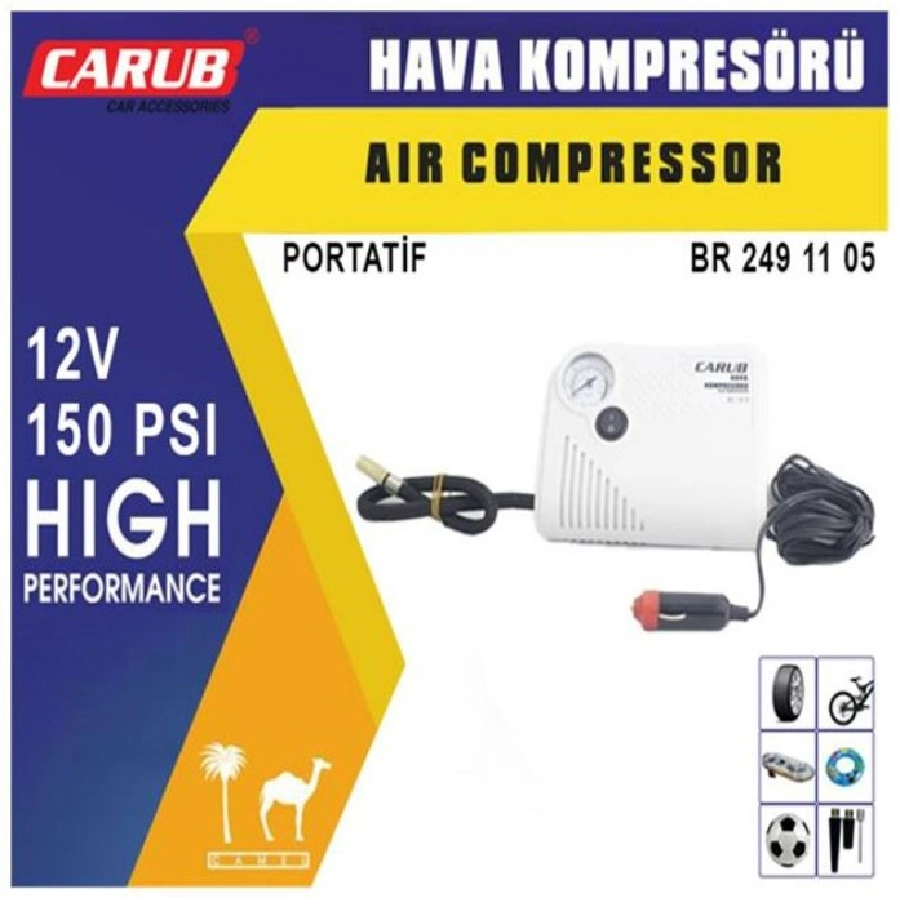 Hava Kompresörü Yassı 12V Beyaz | OEM BR2491105