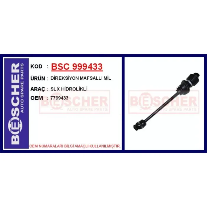 Direksiyon Mafsalli Mil Dks Slx Hidrolik | BSC 999433 | OEM 7799433