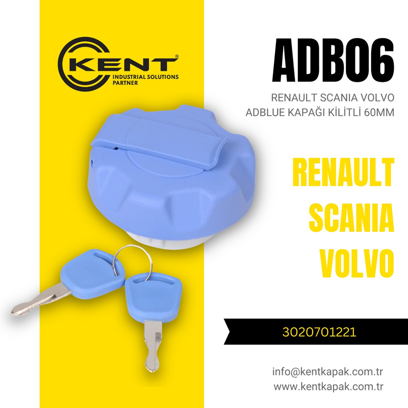 Kent Renault Scanıa Volvo Ad Blue Kapağı