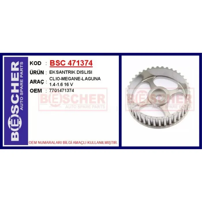 Eksantrik Dislisi Clio-Megane-Laguna 1.4-1.6 16 5 | BSC 471374 | OEM 7701471374