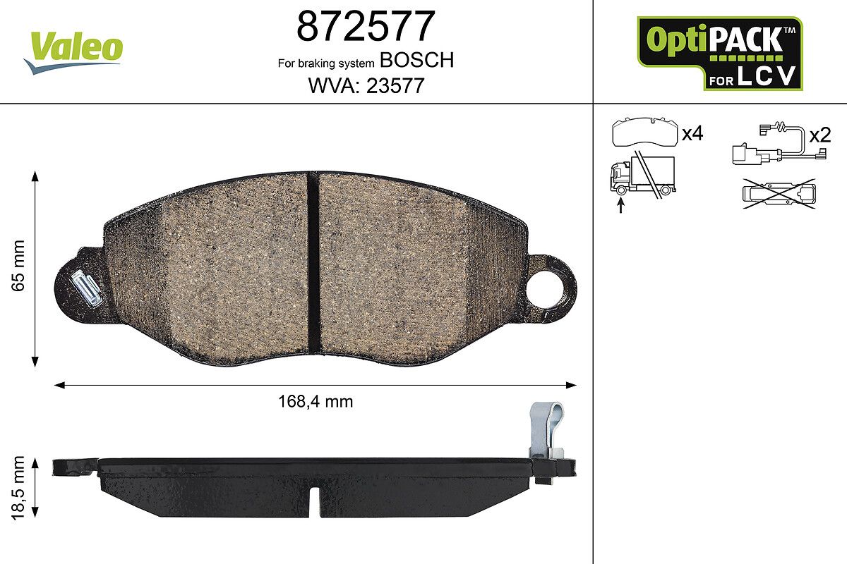 On Fren Balatasi Transit V184 02>06 (Arkadan Ceker) | VALEO 872577 | OEM 1135167