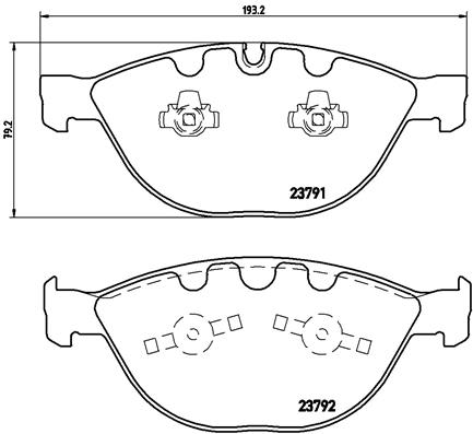 Fren Balatasi On Bmw E65 E63 E64 | BREMBO P06047 | OEM 34116763652 34116763652 34110300361 34110300361