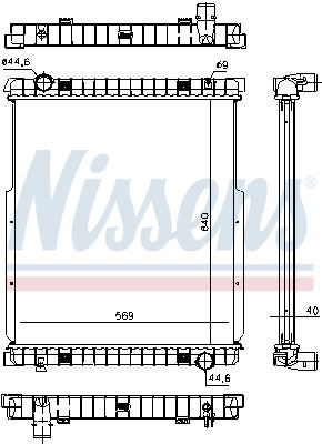 Motor Su Radyatoru Iveco Stralis 480-500 / Eurotrakker (Cercevesiz) / (Mt) | NISSENS 63329A | OEM 41214447 8MK376721741 500060750 500062114 5802776647
