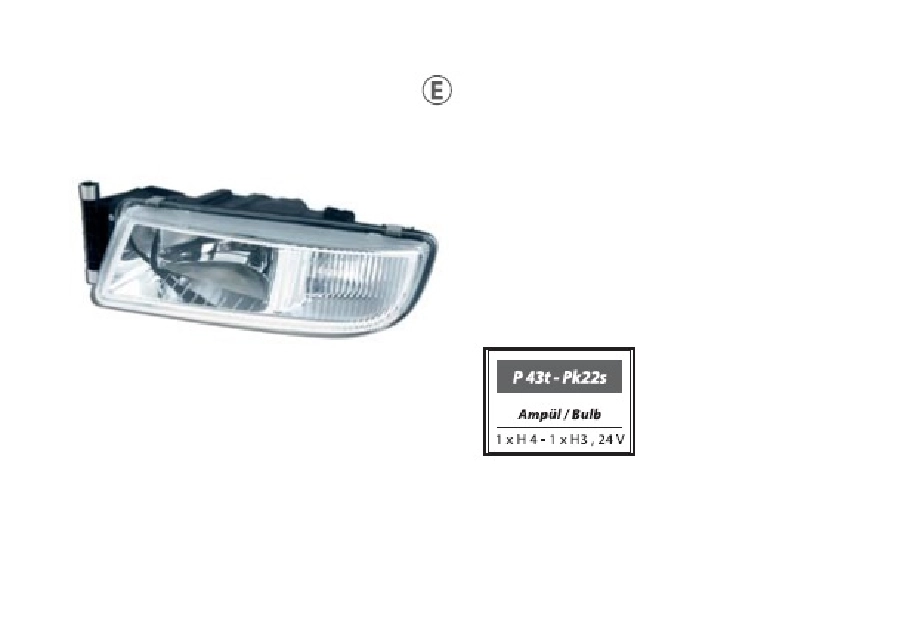 MAN TGX Sis ve Spot Lamba Sol | OEM M631836