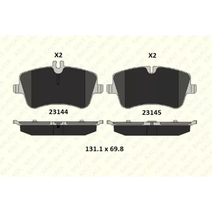 Fren Balatasi On W202 93>00 W203 00>07 CL203 02>08 C209 02>09 R171 04>11 | KALE B 23144 198 15 MSH | OEM A0054206220