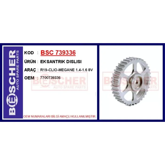 Eksantrik Dislisi R19-Clio-Megane 1.4-1.6 8V | BSC 739336 | OEM 7700739336