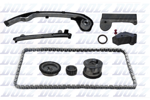 Eksantrik Zincir Seti (Disli Carkli) Nissan Almera 2000> N16 Kasa (QG15 Motor) | DOLZ SKCN038V | OEM 130284M511 130284M51A 130704M500