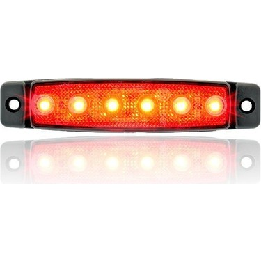 Sanel 24V 6 Ledli Basamak Aydınlatma Kırmızı