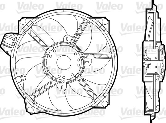 Fan Motoru Renault Megane III 08> Megane III Hb K4M Grandtour Sw | VALEO 696376 | OEM 214810898R 214810898R 214810028R 214810011R 214810898R 214810028R 214810011R 214810028R 214810011R
