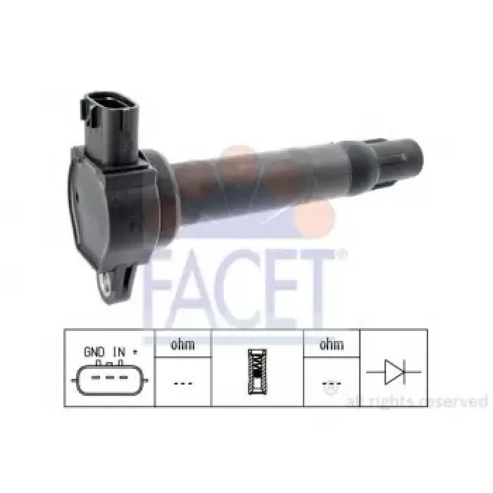 Atesleme Bobini (Kalem Bobin) Mitsubishi Asx 2010> Lancer 1.8 2.0 2008> Outlander 2006 2012 4007-C-Crosser | FACET 9.6397 | OEM 597096