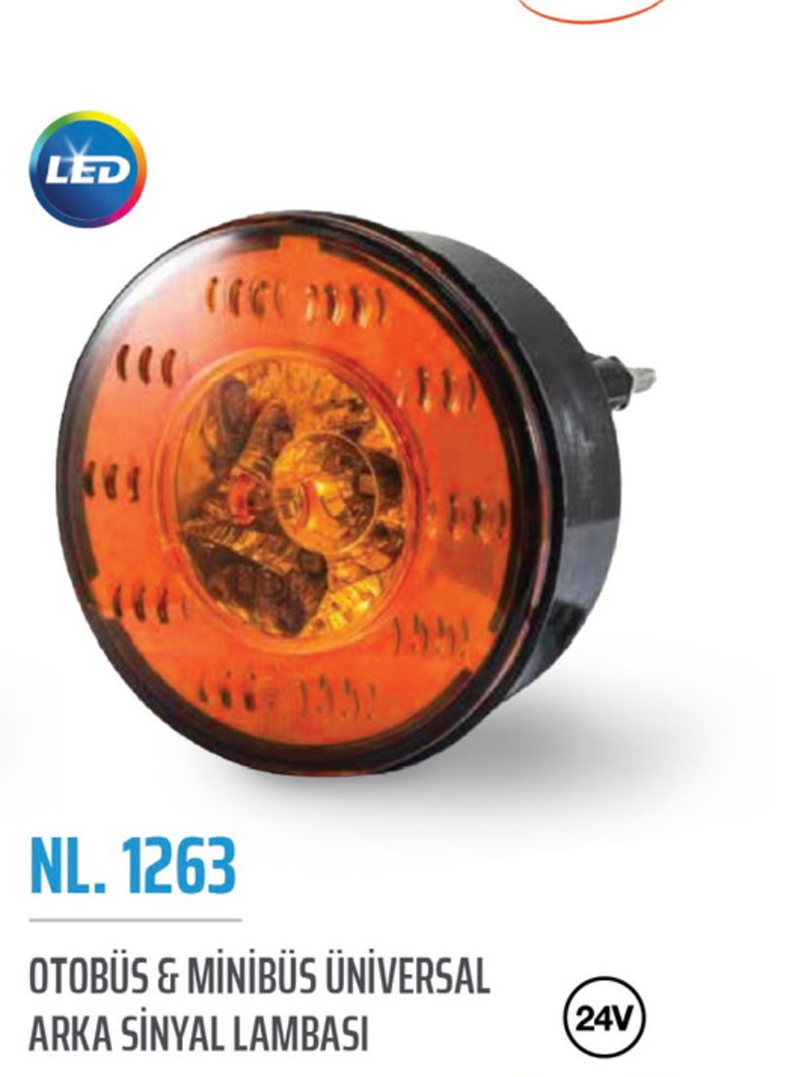 Otobüs Minibüs Üniversal Arka Sinyal Lamba 24VOLT