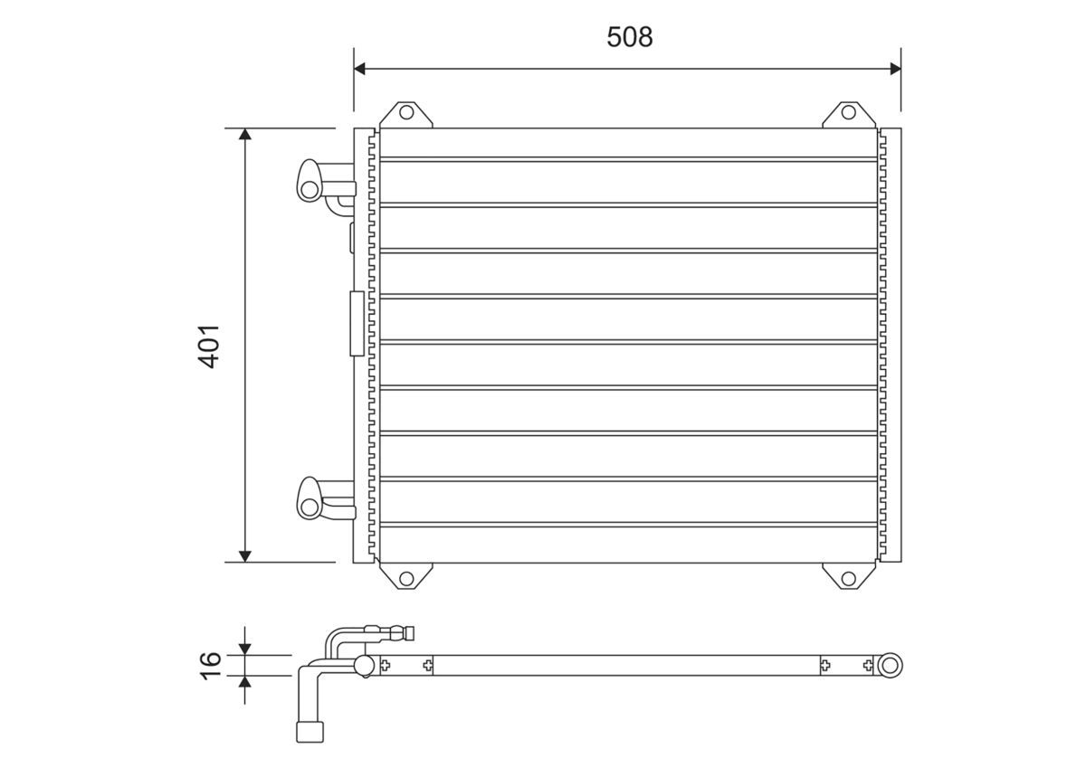 Kondenser Audi A2 | VALEO 817570 | OEM 8Z0260403B 8Z0260403C 8Z0260403D