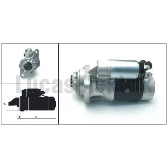 Mars Motoru 24V 4,5KW 11 Dis Hitachi Tip Isuzu 4HK1 NQR70 NQR86 Turkuaz Otobüs | LUCAS LES0316 | OEM 15250511 8973239352 898245259