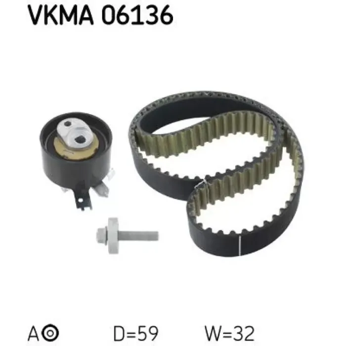 Triger Seti Euro 5 (119 Dis) Renault Clio II Kangoo 01>MEGANE III 09>MEGANE IV 15> Clio IV 12> Dokker 12> DUSTER10> Nissan Qashqai Micra Pulsar 1,5DCI , Mercedes (OM607) W176 12>18 W246 13>18 Citan 415 12> C117 13>18 | SKF VKMA 06136 | OEM