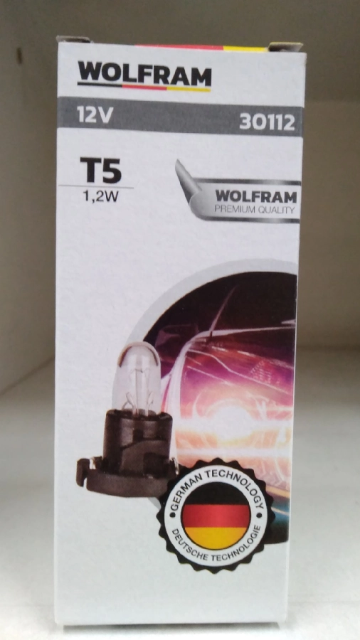 Ampul 12V T5 1,2W Duylu Ampul Siyah | OEM 30112