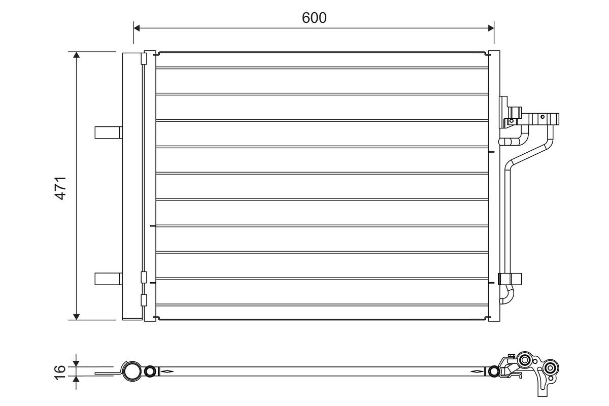 Kondenser Ford Cmax (2010>) | VALEO 814390 | OEM 1693590