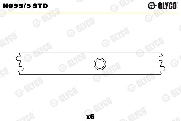 Piston Kol Burcu 46 Mm Duz MAN / M-Benz OM 402-442 V6-V8 Tek Adet | GLYCO 55-3328SEMI | OEM 51024051003 A4030380450