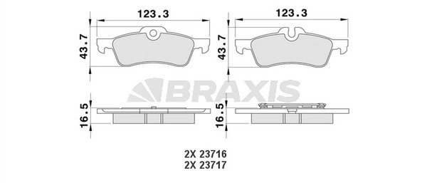 Arka Balata Mini R50 R53 R52 | BRAXIS AA0115 | OEM 34216762871 34216770252