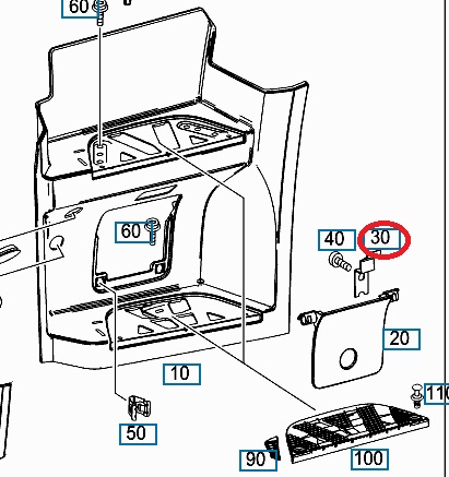Basamak Krıko Kapak Sekmanı Actros MP4, Arocs, Antos | OEM 9609930107