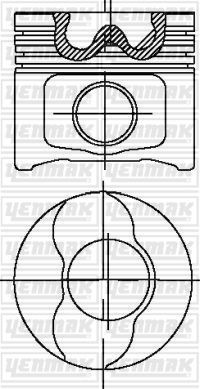 Piston+Segman 82.00MM 0.60 {Farkli} Doblo 1.9 JTD Astra H 1.9 CDTI Vectra C 1.9CDTI | SONNE 075KR00203 | OEM 55181774 55181774 624060 71734220 624060 71734220