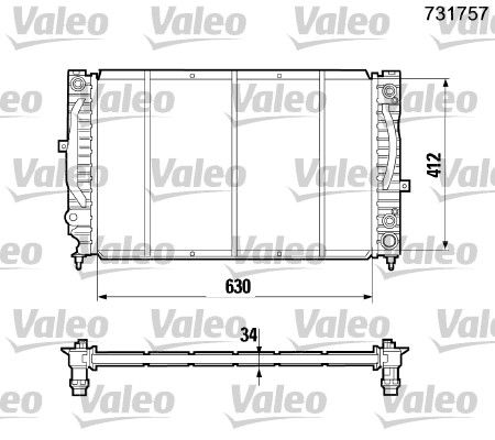 Motor Radyatoru Passat A4 A6 2,4 / 2,6 / 2,8 95 01 Superb 2,8 V6 / 2,5TDI | VALEO 731757 | OEM 4B0121251AF 4B0121251AF 8D0121251BB 8D0121251L 8D0121251BB 8D0121251L