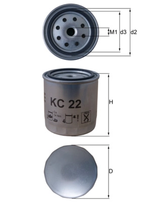 Yakit Filtresi (OM615, OM616, OM617) C123 81>85 W460 79>87 W123 79>85 S123 79>85 | MAHLE KC22 | OEM A0010920401
