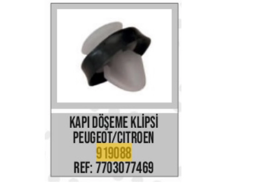 Kapı Döşeme Klipsi Peugeot, Citroen | OEM 919088