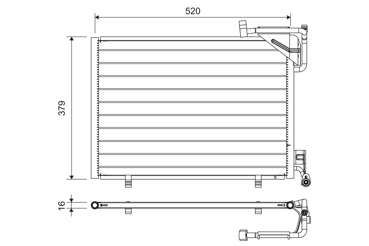 Klima Radyatoru Fiesta VI 1.25 16V / 1.4TDCI / 1.4 16V / 1.6 16V 08 /> B Max 1.5TDCI / 1.6TCI 12 /> | VALEO 814297 | OEM 1756414 1819980 1806682 1818909