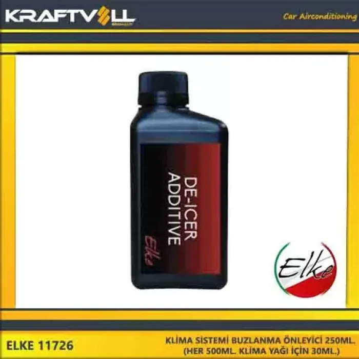 Klima Sistemi Buzlanma Önleyici 250ML. (Her 500ML. Klima Yagi Için 30ML.) | ELKE 11726