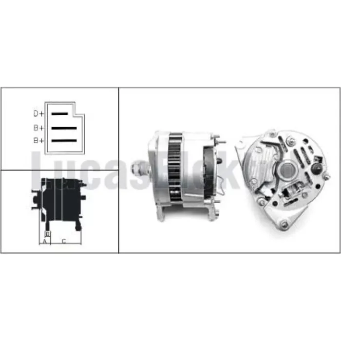 Alternator A127 12V 55A Bmc Fatih Kamyon | LUCAS 24145