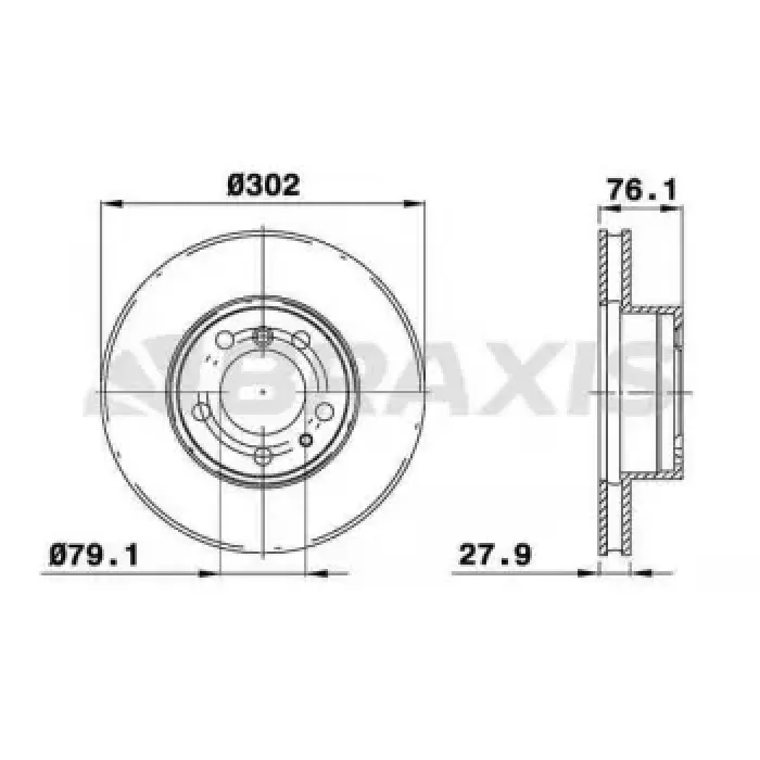 Fren Diski On Bmw E34 E32 | BRAXIS AD1064 | OEM 34116756090
