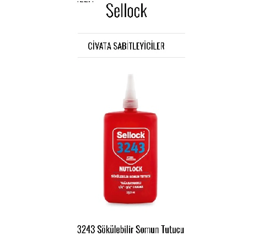 Cıvata Sabitleyici (Steel LOCK)=(LOCTITE) Oks 50ml *Sökülebilir Somun Tutucu* 3243