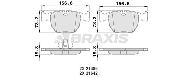Fren Balatasi On BMW E39 E38 X3 E83 X5 E53 | BRAXIS AA0110 | OEM 34116761252