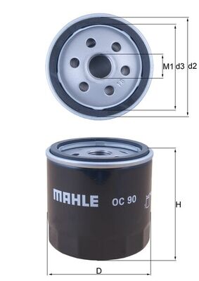 Yag Filtresi (Metal Filtre) Tum Opel Modeller 1,4 1,6 1,8 2,0 95> | MAHLE OC90 | OEM 650104