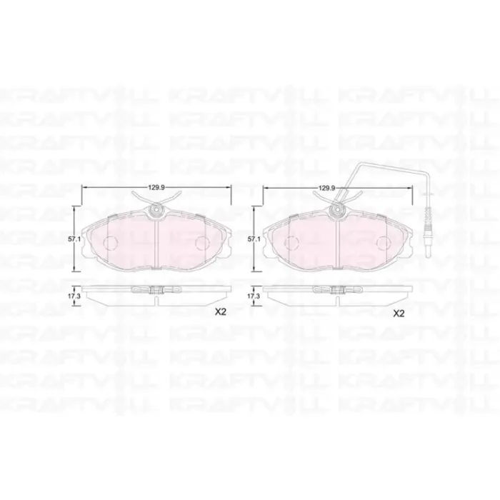 On Fren Balatasi P406 Xantia XU10J2TE ES9J4 EW12J4 (94 04) P306 Gti Xsara Vts XU10J4RS | KRAFTVOLL 07010366 | OEM 4251.32 4251.43 4251.60 4252.06