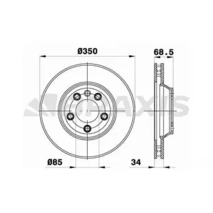 On Fren Disk Aynasi Sol Havali Audi Q7 Porsche Cayenne Panamera Touareg 02> | BRAXIS AD1009 | OEM 7L8615301 7L8615301 95535140151 95535140150 95535140151 95535140150