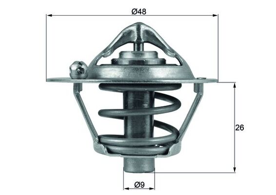 Termostat (82°) Contali Focus 98 /> Focus II / III 03 /> Fiesta 01 /> Fusion 01>12 1,25 / 1,4 / 1,6 16V Mondeo IV 1,6 Ti Vct 07>14 Mazda II Volvo C30 06>12 S40 II V50 05>12 1,6 16V 02> | MAHLE TX10882D | OEM 4M5G 8575 ZB 96MM 8575 A1A