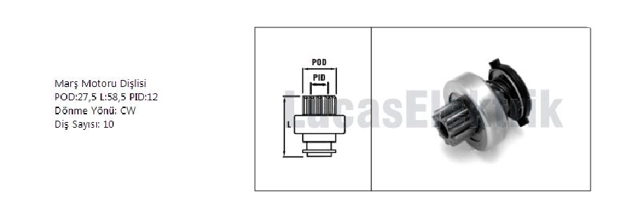 Marş Dişlisi 10D Bosch Tipi (1071) Mercedes C Serisi Sık Freze 1071 | OEM SDR1075