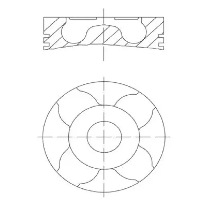 Piston Segman P206 P307 Partner 2 Berlingo 2 C4 C5 2 P308 P3008 P5008 DV6 (1,6HDI 16V) Focus Cmax 1,6TDCI (75,60MM) / (0,60 Farkli 0,20 Kısa) EURO4 Motor | MAHLE 0400615 | OEM 0628R4 0628V1