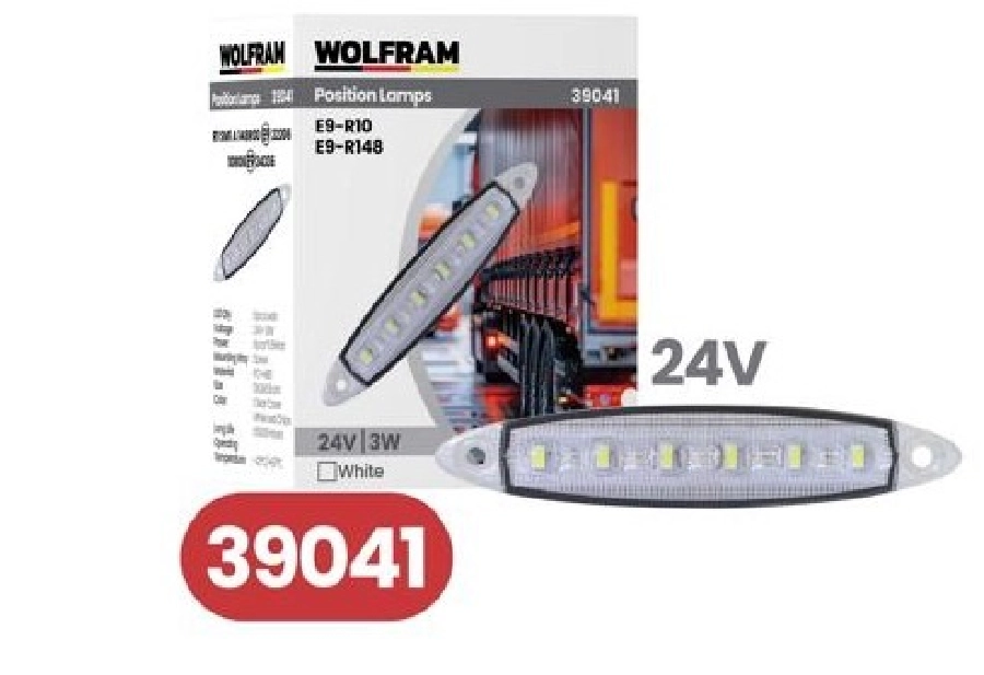 Yan Pozisyon Lamba 6 LED Beyaz E Belgeli 24V E2W E9 | OEM 39041