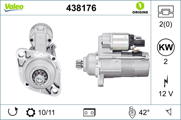 Mars Motoru 12V 11 Dis Golf V 2,0FSI 1,9TDI Caddy III 2,0TDI Fabia 1,9TDI Octavia 2,0TDI A3 2,0TDI | VALEO 438176 | OEM 02M911023N 02M911023N 02M911023P 02M911023P