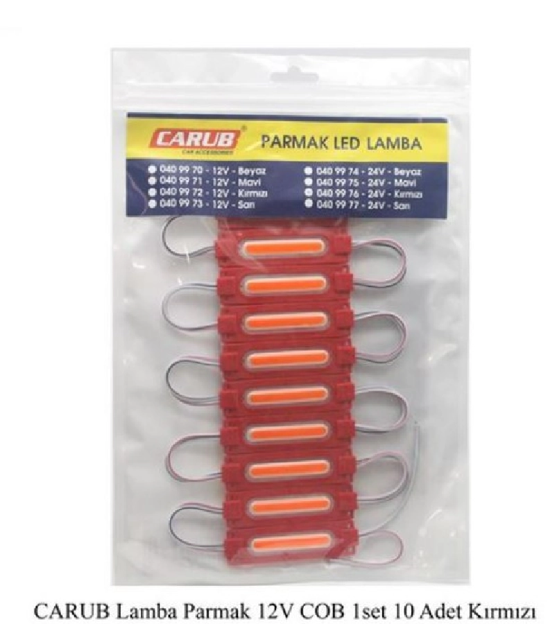 Lamba Parmak 12V COB 1SET 10 Adet Kırmızı | OEM BR0409972