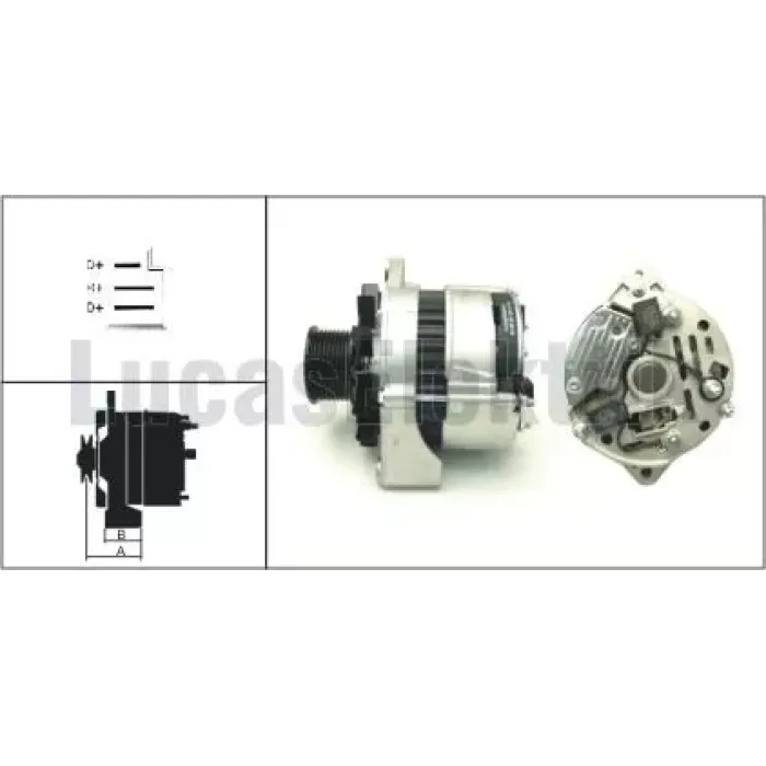 Alternator A127 24V 55A Bmc Fatih Kamyon (Ic,Reg) | LUCAS 619 201 25
