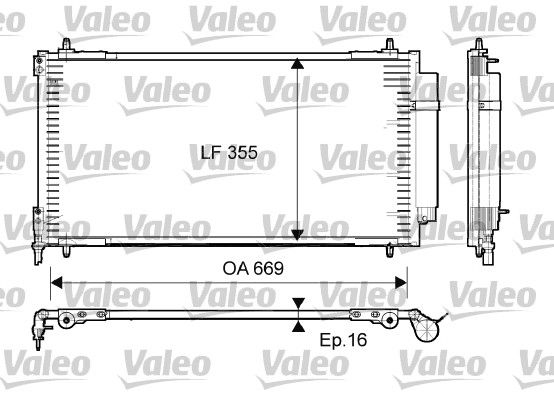 Kondenser Psa C8, 807 Fiat Ulysse | VALEO 814065 | OEM 6455FW 1401113180