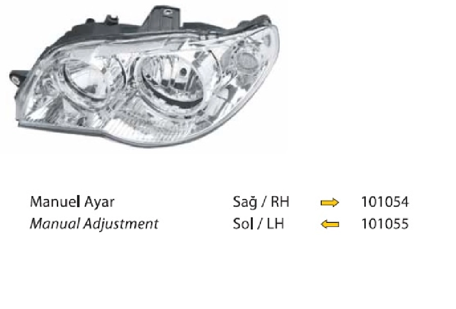 Fiat Albea -Palio-Siena Gri Far Manuel Sağ 2005-2007 | OEM 101054