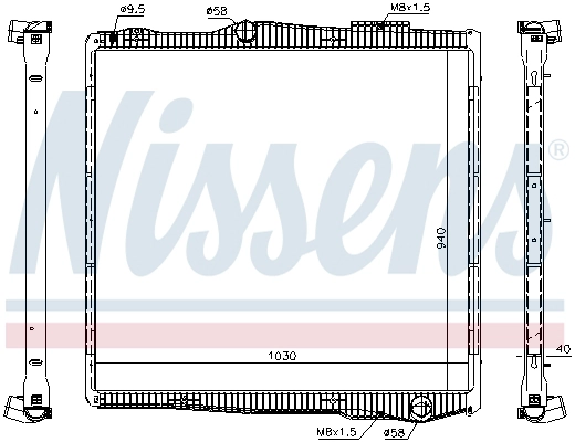 Motor Su Radyatoru Scania P.G.R.T.-Seri 04> (Cerceveli) | NISSENS 67290 | OEM 1781365