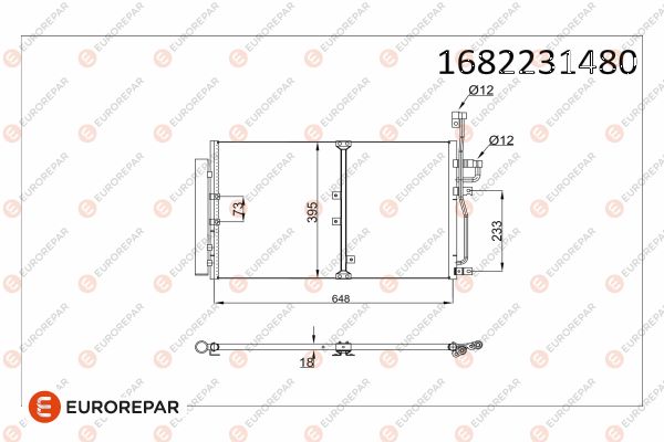 Klima Radyatoru Captiva 07> 10 Antara 07> | EUROREPAR 1682231480 | OEM 20759648 4806 936 96805196