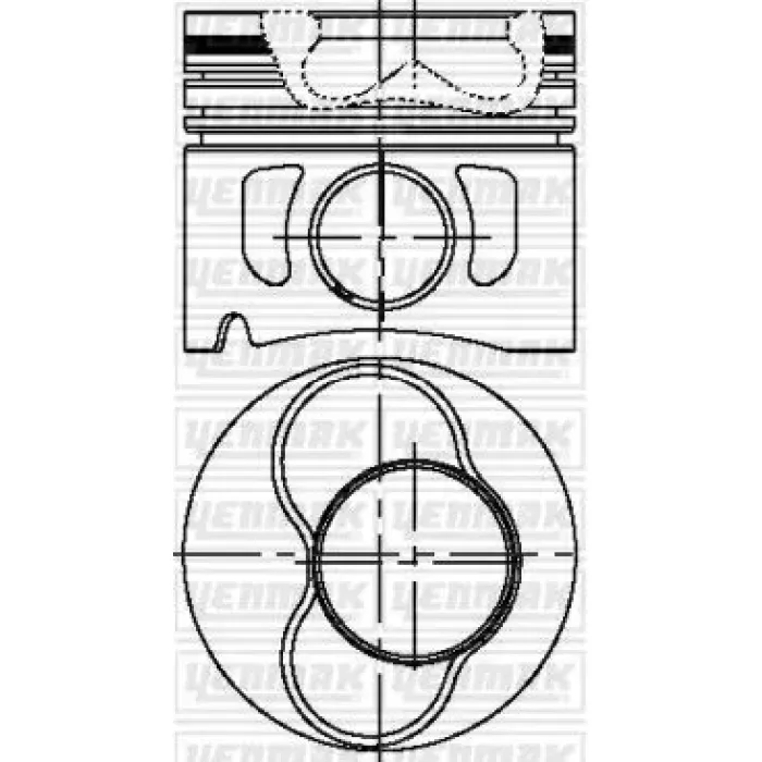 Piston+Segman (79,51mm Std 3, 4, Pistonlar) Golf IV Bora Transporter T5 Audi A3 A4 A6 Alhambra Cordoba Ibiza IV Leon Toledo II Fabia Octavia Superb 1,9TDI Arl Asz Avf Awx Axb Axc Blt Brr Brs 00>09 | YENMAK 31-04314-000 | OEM 038107065CH 038107065CH