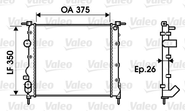 Motor Radyator Clio 1,1I Rn Rt Mekanik Klimasiz | VALEO 732338 | OEM 7700430647 7700836300