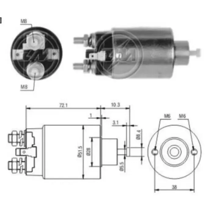 Mars Otomatigi 12V Mitsubishi Tip L300 Ym Hyundai Accent Mazda 323 Nissan Forklift Suzuki | ZM 0697 | OEM 23300AA160 23343AA000 23343AA090